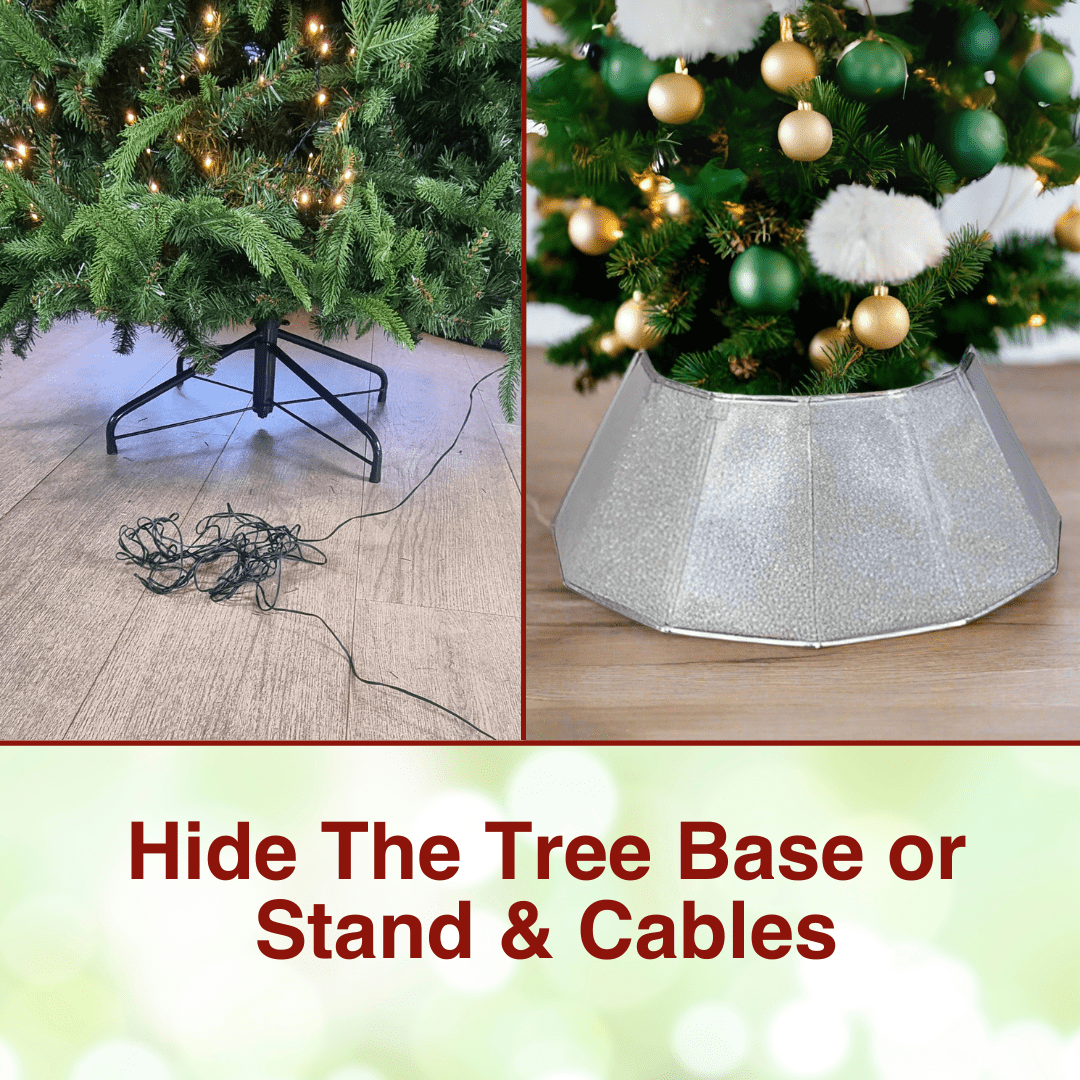 Sparkly Christmas Tree Skirt - Iridescent Christmas Tree Skirt - Christmas.uk