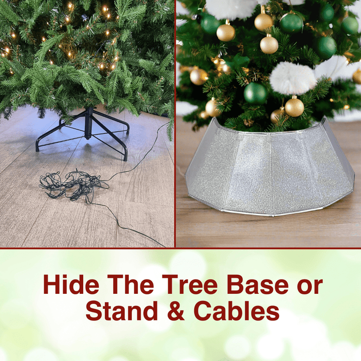Sparkly Christmas Tree Skirt - Iridescent Christmas Tree Skirt - Christmas.uk