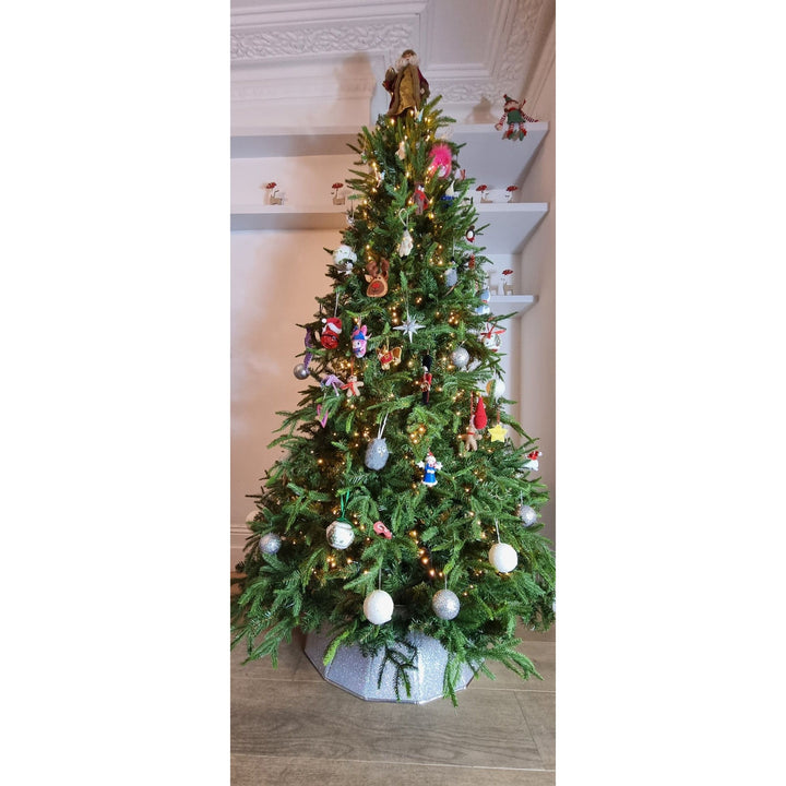 Sparkly Christmas Tree Skirt - Iridescent Christmas Tree Skirt - Christmas.uk