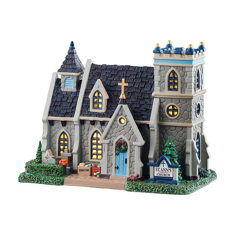 ST. ANN'S CHURCH, INCL. ADAPTOR 44338, 100 mA (WHITE) - Christmas.uk