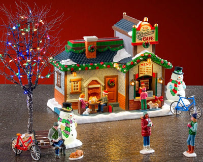 THE CHRISTMAS CAFE SET, INCL. ADAPTOR 74254, 550 mA (WHITE) - Christmas.uk