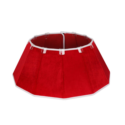 Velvet Christmas Tree Skirt Red and White - Christmas.uk