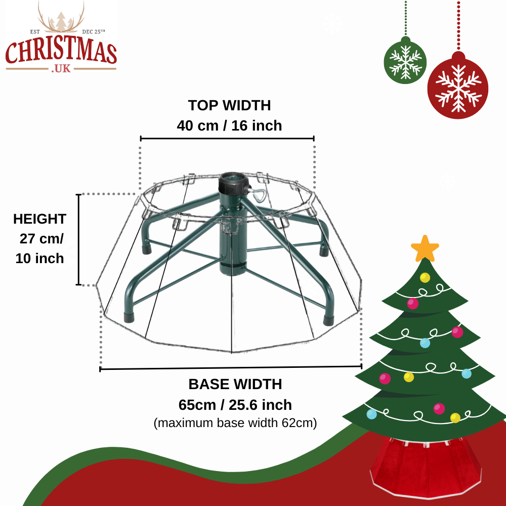 Velvet Christmas Tree Skirt Red and White - Christmas.uk