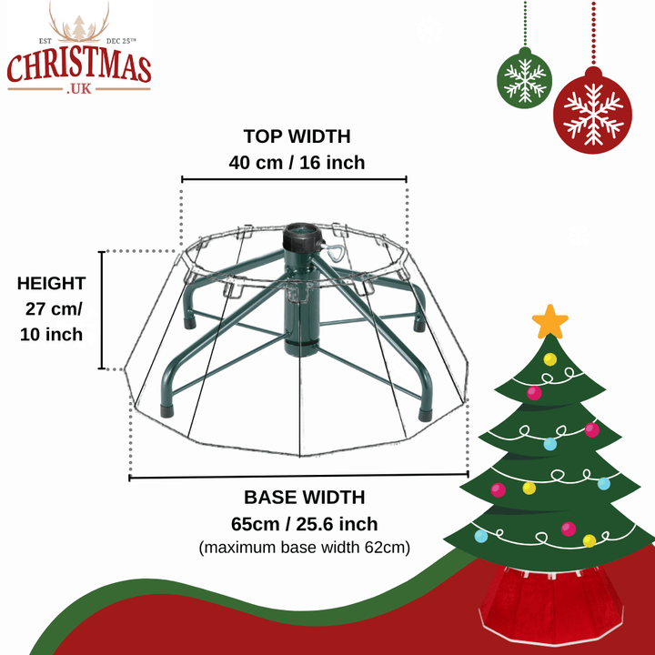 Velvet Christmas Tree Skirt Red and White - Christmas.uk