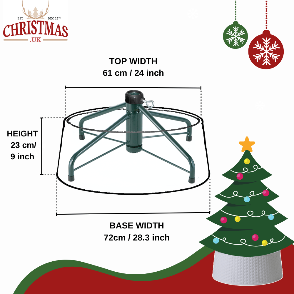 White Rattan Christmas Tree Skirt (Large) - Christmas.uk