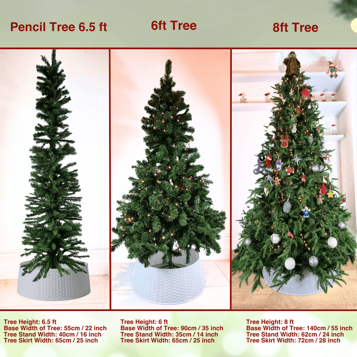 White Rattan Christmas Tree Skirt (Medium) - Christmas.uk