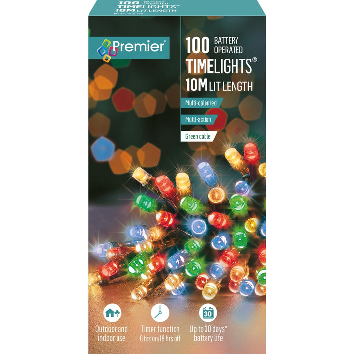 100 Timelights Multicoloured - Christmas.uk