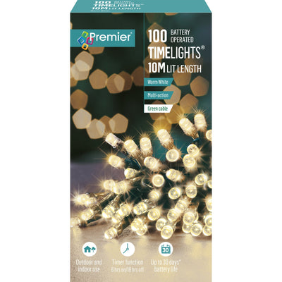 100 Timelights Warm White - Christmas.uk