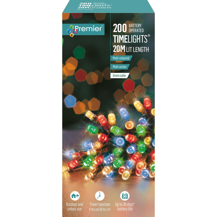 200 Timelights Multicoloured - Christmas.uk