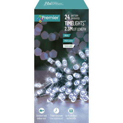 24 Timelights White - Christmas.uk