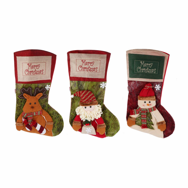 3 Giant Christmas Stockings Set - Christmas.uk