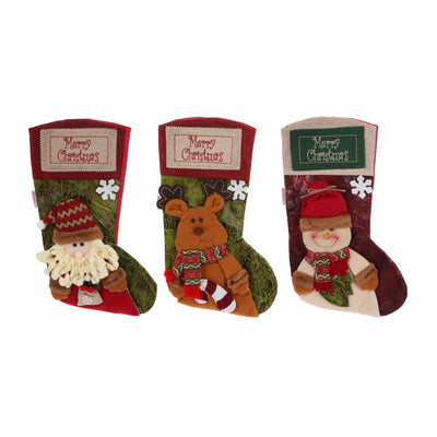 3 Stockings Set - MERRY CHRISTMAS - Christmas.uk
