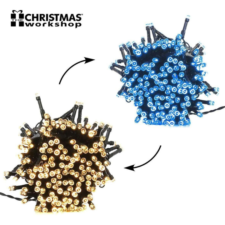 300 Warm White & Blue LED String Lights - Indoor & Outdoor - Christmas.uk