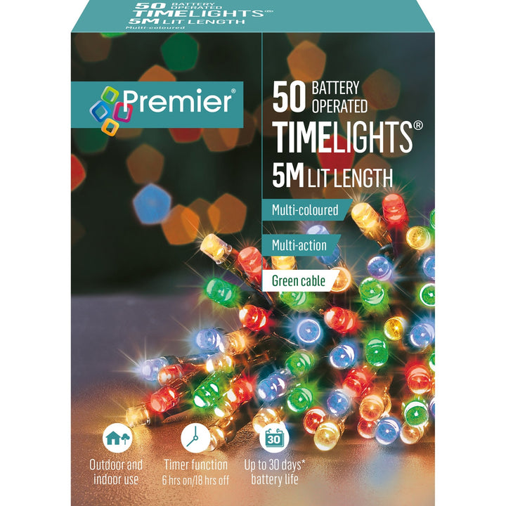 50 Timelights Multicoloured - Christmas.uk