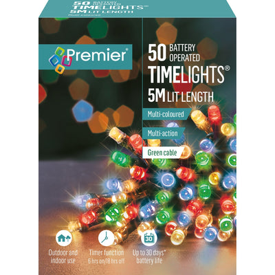 50 Timelights Multicoloured - Christmas.uk
