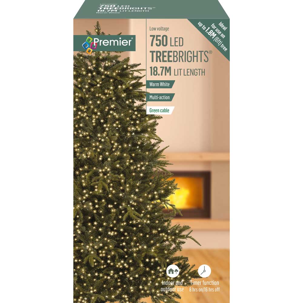 750 M - A LED Warm White String Lights with timer - Christmas.uk