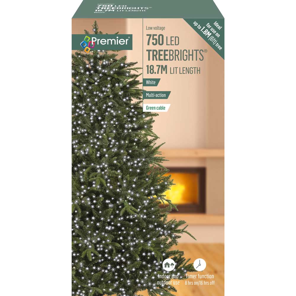 750 M - A LED White String Lights with timer - Christmas.uk