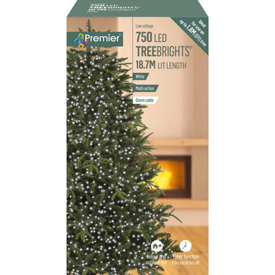 750 M-A LED White String Lights with timer Premier 5053844154830 I Christmas UK Online Shop