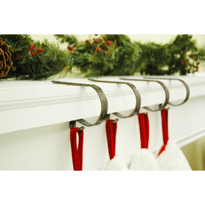 Brass Christmas Stockings Holders - set of 2 - Christmas.uk
