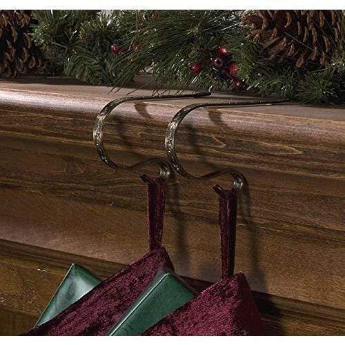 Brass Christmas Stockings Holders - set of 2 - Christmas.uk