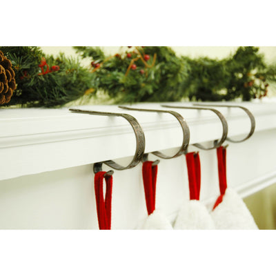 Brass Christmas Stockings Holders - set of 2 H&D 667233002210 I Christmas UK Online Shop