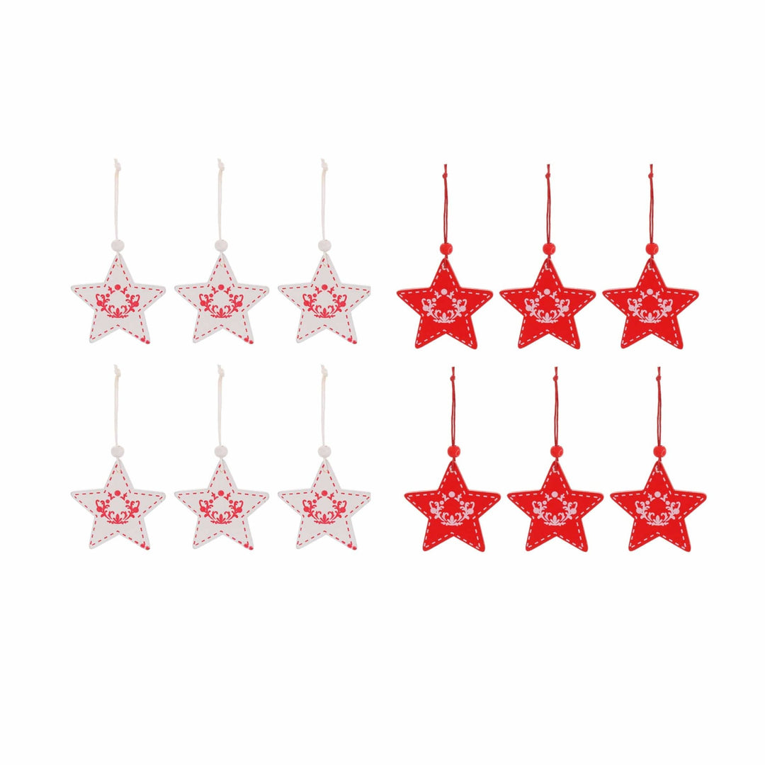 Christmas Box - Set of 48 Wooden Decorations - Christmas.uk
