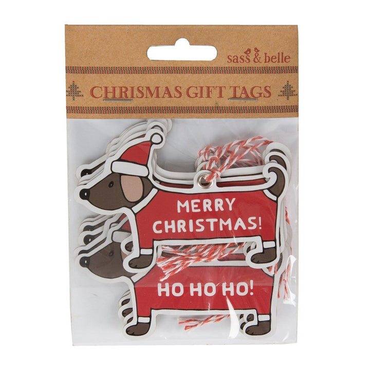Christmas Dachshund Gift Tags - Set of 12 - Christmas.uk