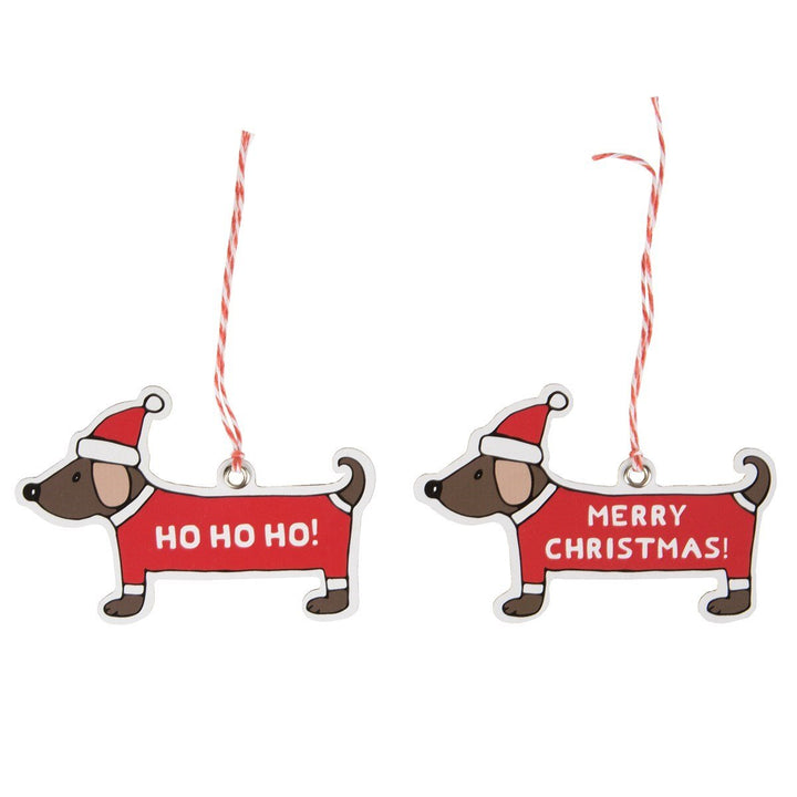 Christmas Dachshund Gift Tags - Set of 12 - Christmas.uk