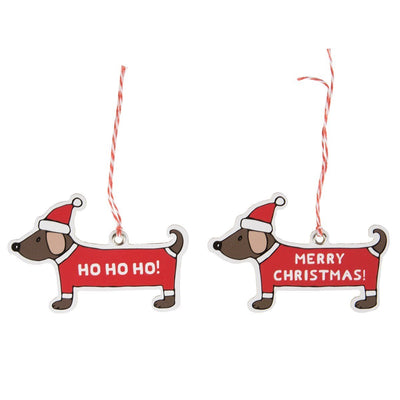 Christmas Dachshund Gift Tags - Set of 12 - Christmas.uk