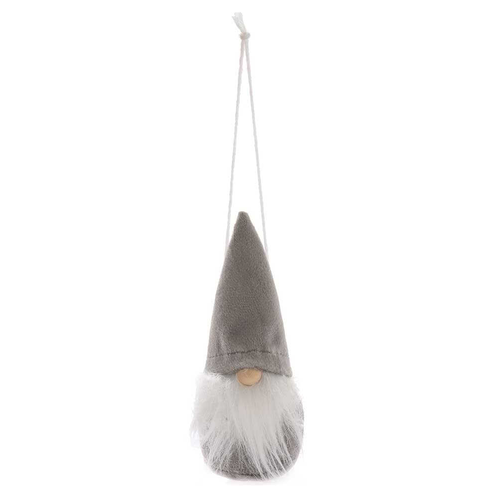 Christmas Gonk Tree Decorations - Set of 10 Velvet Christmas Gnome Decorations - Christmas.uk