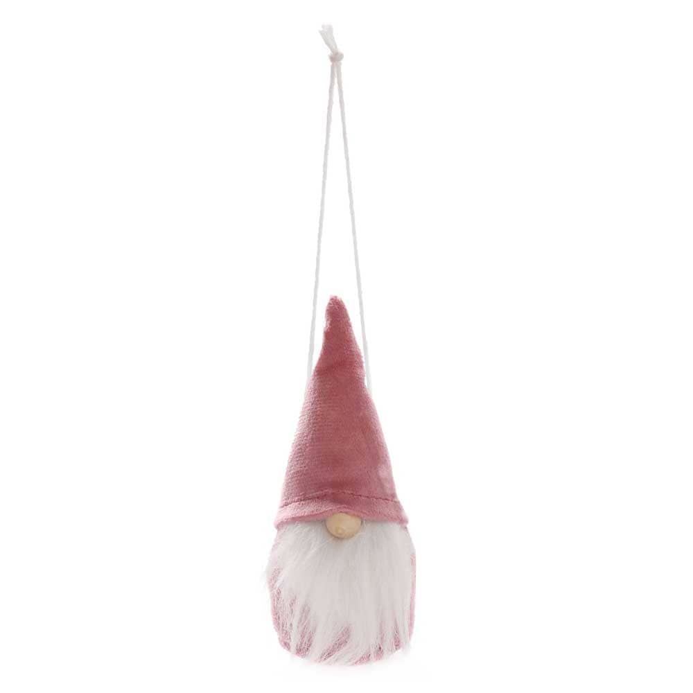 Christmas Gonk Tree Decorations - Set of 10 Velvet Christmas Gnome Decorations - Christmas.uk