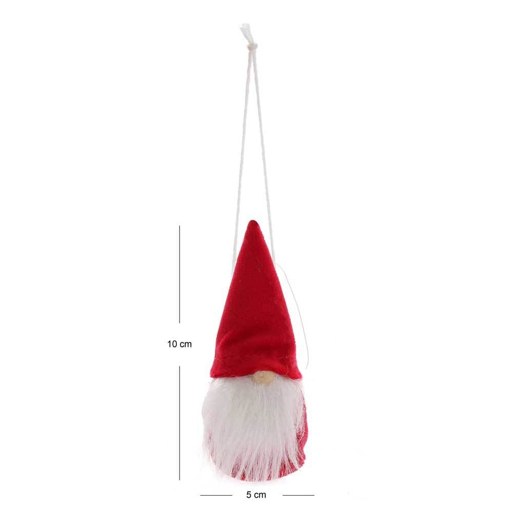 Christmas Gonk Tree Decorations - Set of 10 Velvet Christmas Gnome Decorations - Christmas.uk