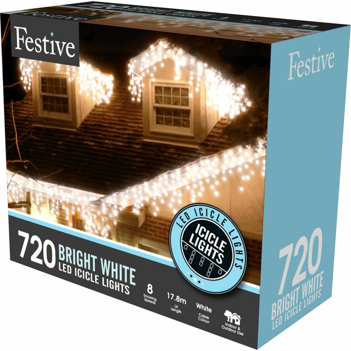 Christmas Lights - Snowing Icicle 720 LED - Christmas.uk