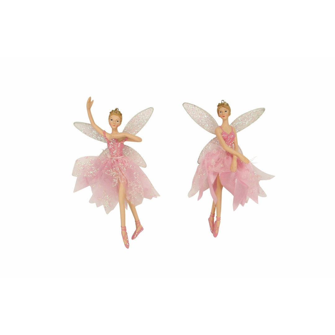 Christmas Pink Fairy - 18 cm, Tree Decoration - Christmas.uk
