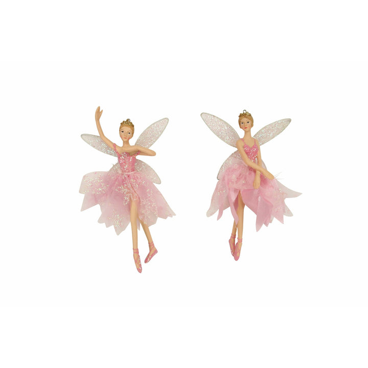 Christmas Pink Fairy - 18 cm, Tree Decoration - Christmas.uk