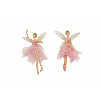 Christmas Pink Fairy - 18 cm, Tree Decoration - Christmas.uk