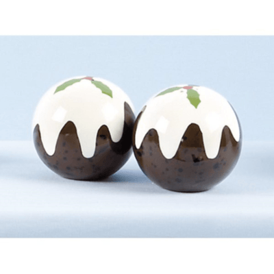 Christmas Pudding Salt & Pepper Shaker Set - Christmas.uk
