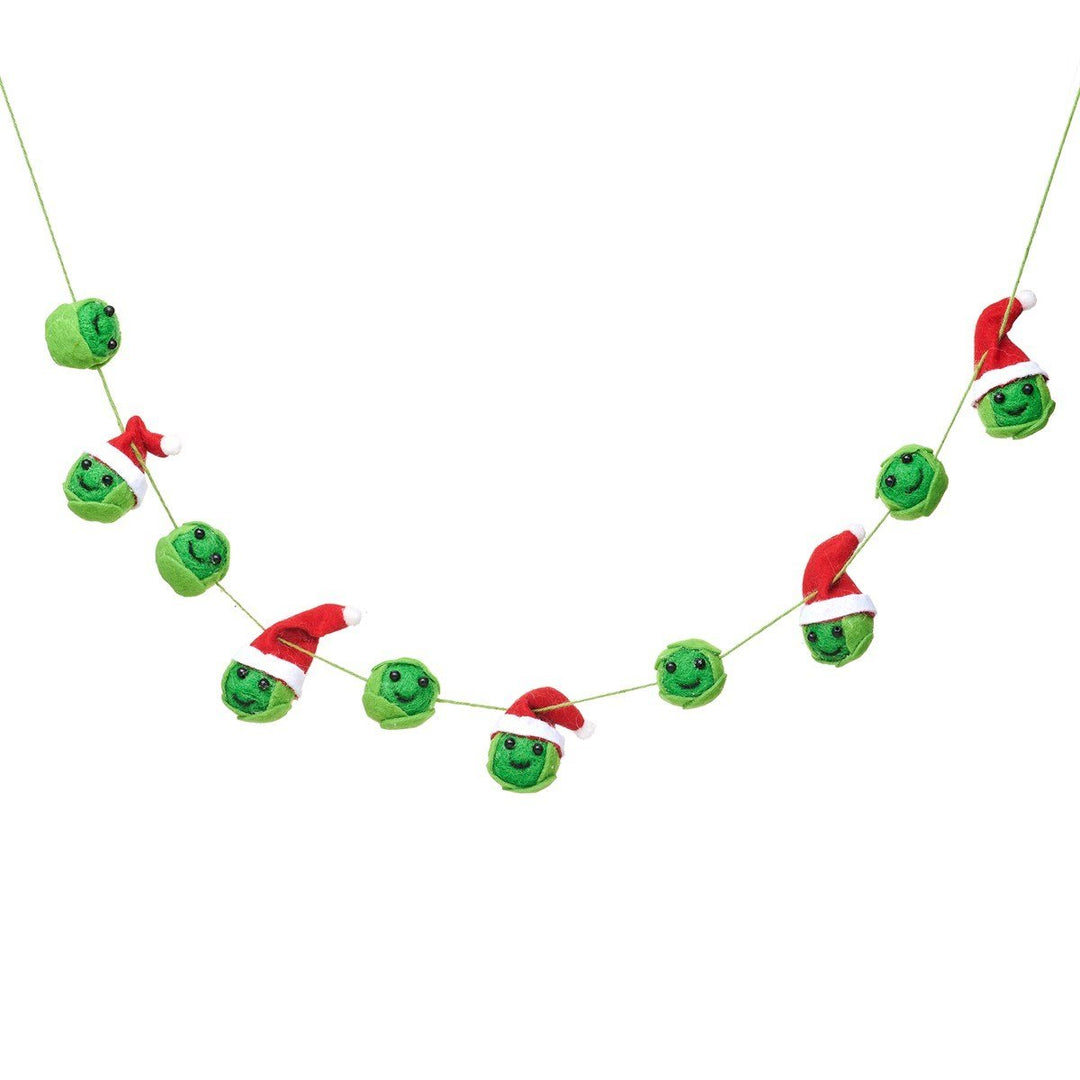 Christmas Sprouts Felt Bunting - Christmas.uk