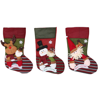 Classic Christmas Giant Stockings - set of 3 Christmas UK I Christmas UK Online Shop