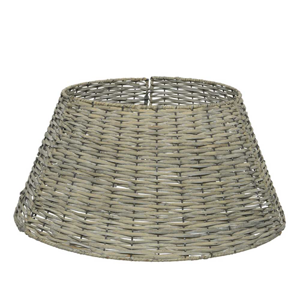 Collapsible Grey Willow Christmas Tree Skirt - 57 cm - Christmas.uk
