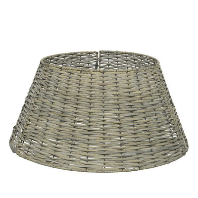 Collapsible Grey Willow Christmas Tree Skirt - 57 cm - Christmas.uk