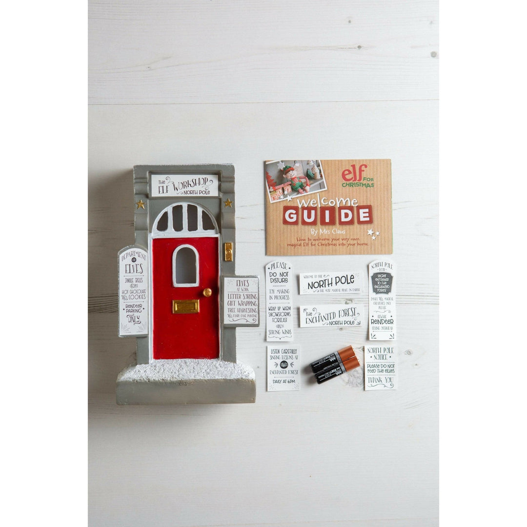 Elf Set - Girls Toy & Reward Kit + Advent Letters + Light - Up Door - Christmas.uk