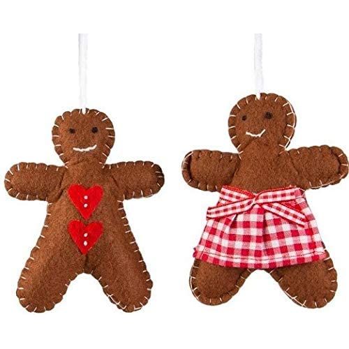 Festive Gingerbread Boy/Girl Hanging Decoration Assorted - Christmas.uk