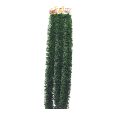 Fine cut green tinsel - 600cm x 10cm - Christmas.uk
