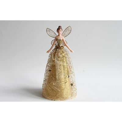Gold Angel Christmas Tree Topper - 18 cm - Christmas.uk
