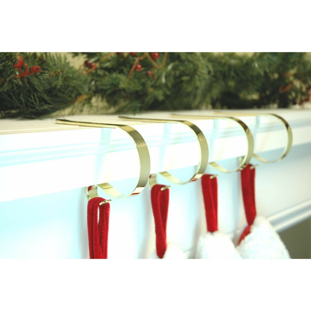 Gold Christmas Stockings Holders - set of 2 - Christmas.uk