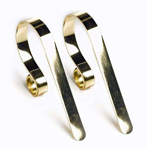Gold Christmas Stockings Holders - set of 2 - Christmas.uk