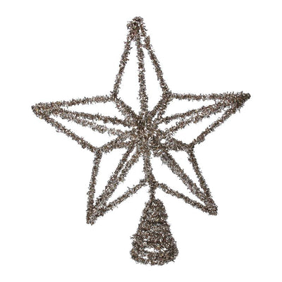 Gold Glitter Wire Star Tree Top by Gisela Graham - 28 cm Gisela Graham 5030026317047 I Christmas UK Online Shop