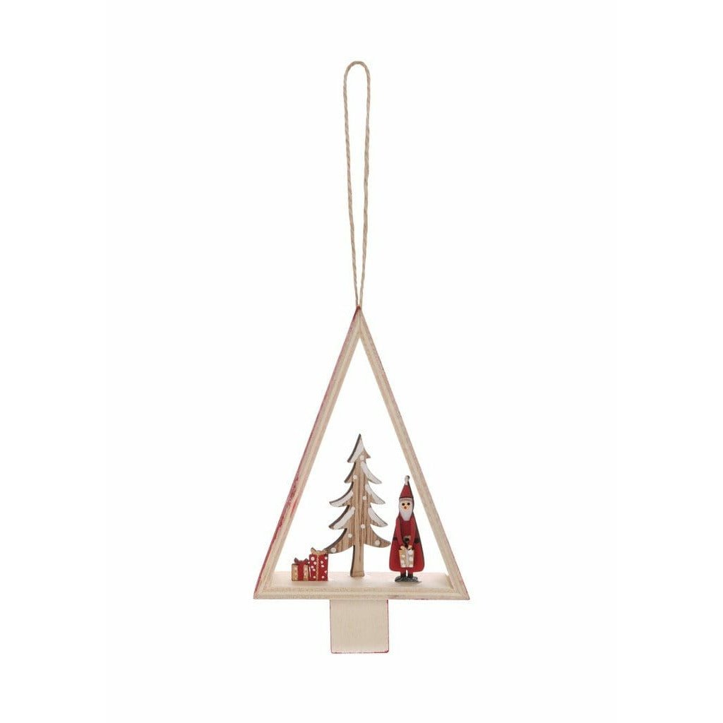 Hand Painted Wooden Christmas Ornaments - set of 3 - Christmas.uk