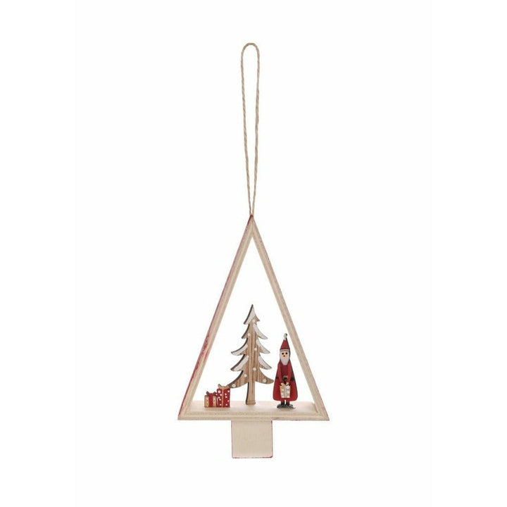Hand Painted Wooden Christmas Ornaments - set of 3 - Christmas.uk